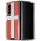 Denmark Flag Distressed Galaxy Z Fold4 5G Clear Case